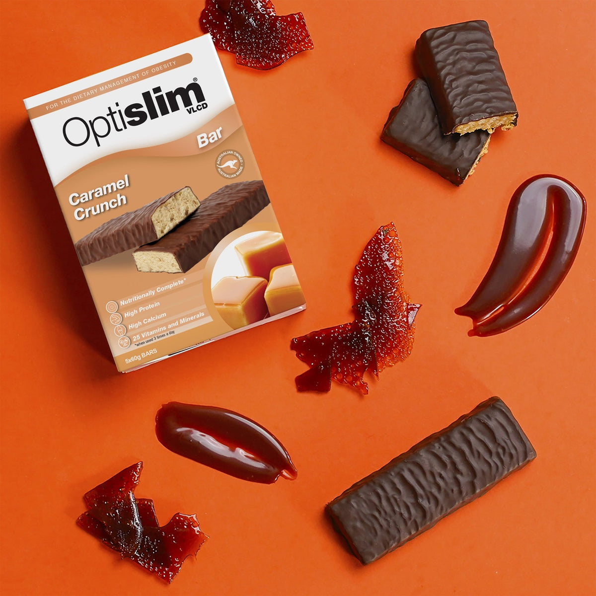 VLCD Bars Caramel Crunch - Optislim