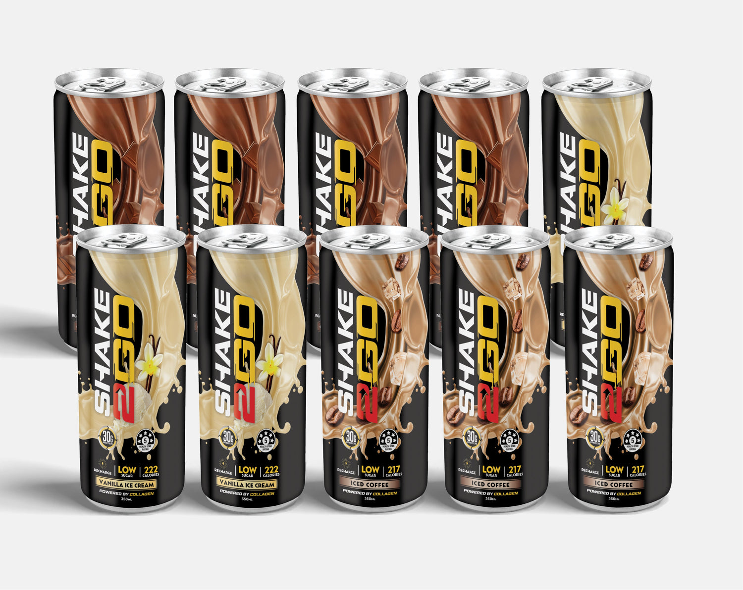 SHAKE2GO Variety Pack (10 x 350ml)