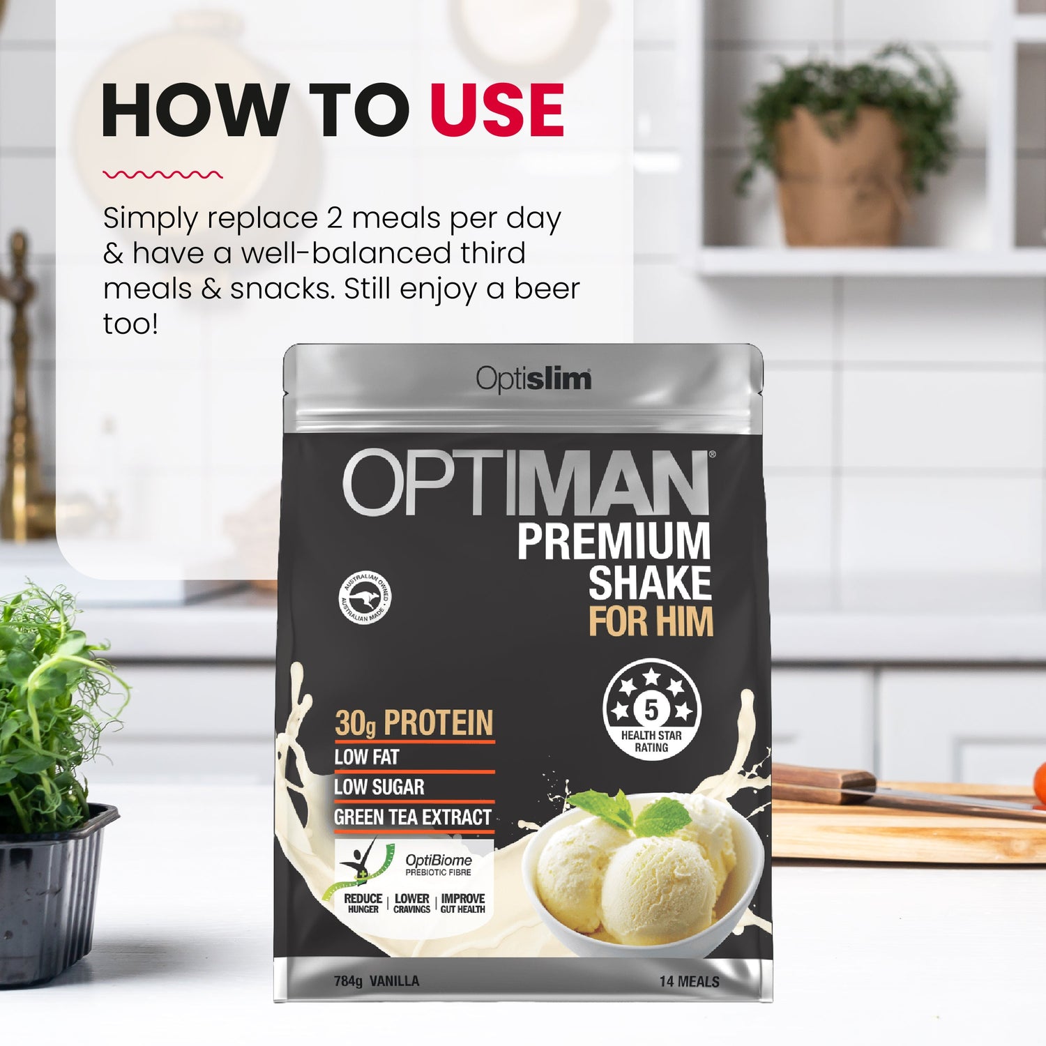 Optiman For Him - Chocolate Shake - Optislim