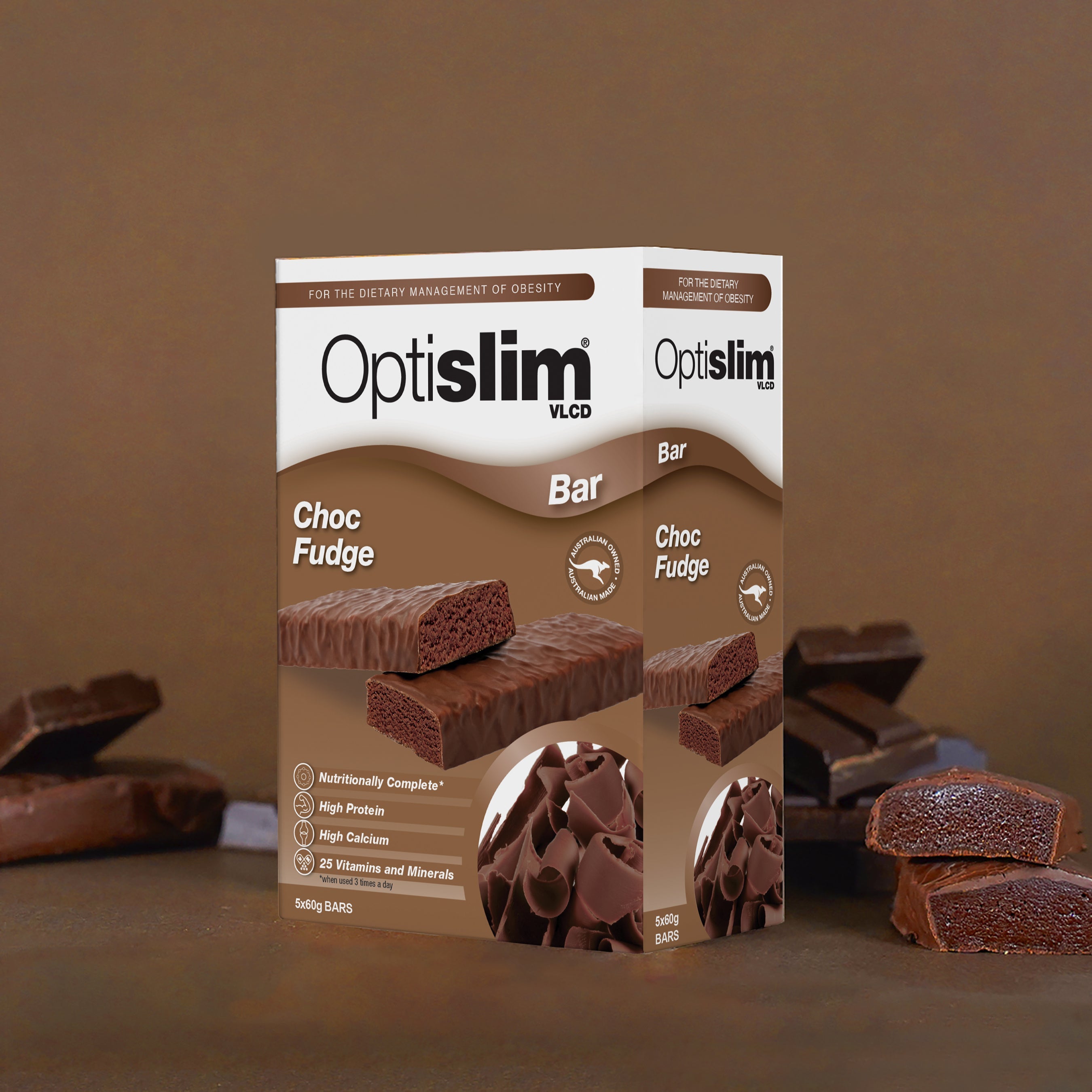 VLCD Bars Choc Fudge - Optislim