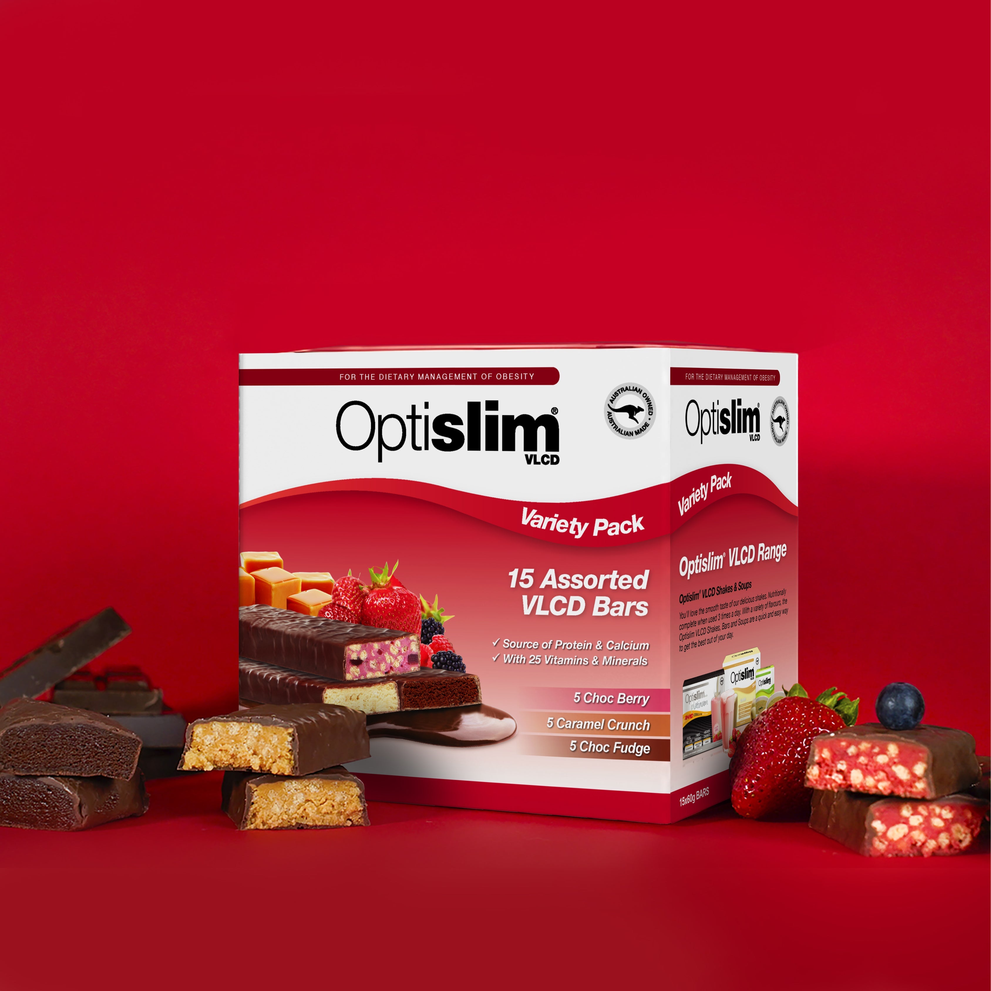 VLCD Bars Variety Pack - 15 Meals - Optislim