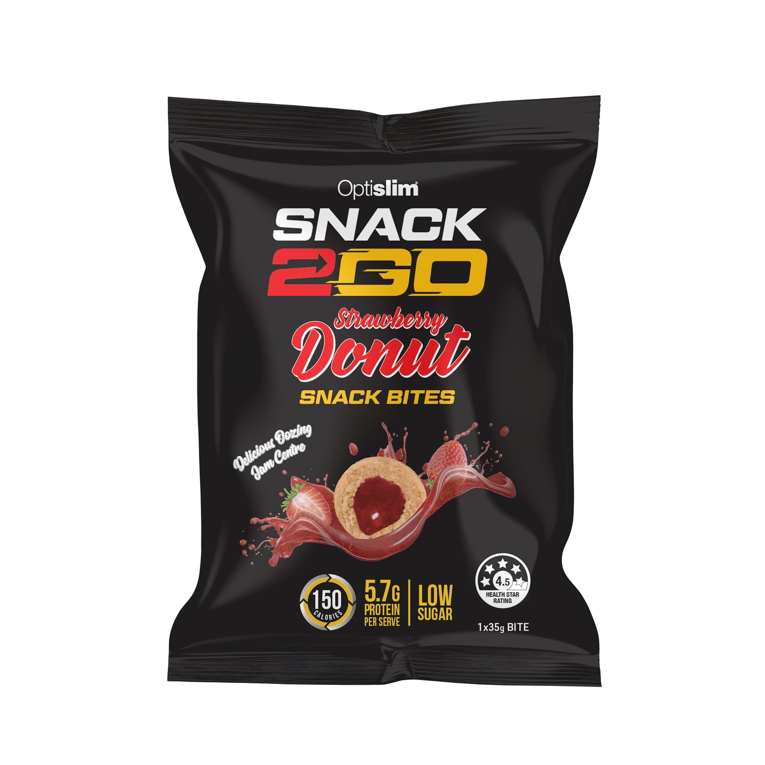 Snack 2 Go Snack Bites Strawberry Donut - Optislim