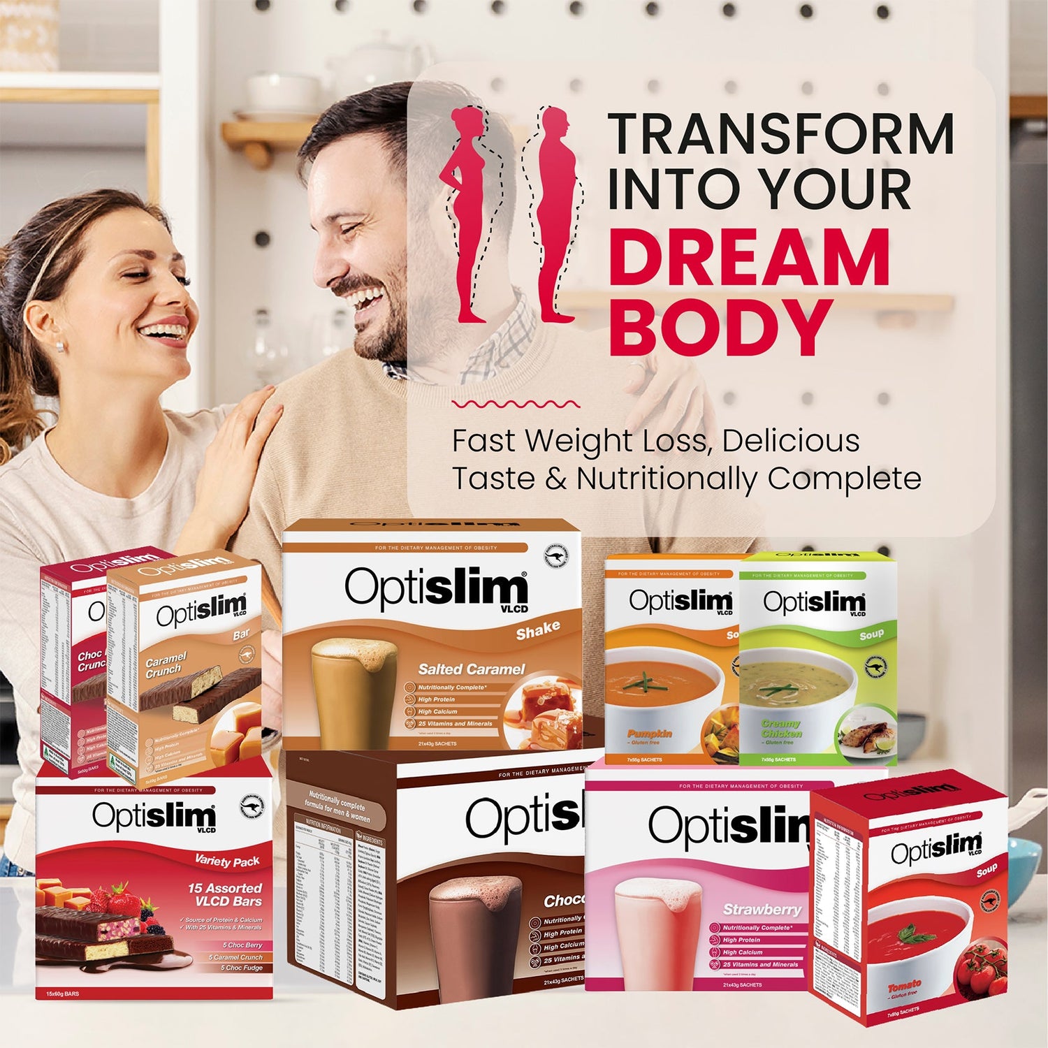 VLCD Meal Replacement Shake Salted Caramel - Optislim