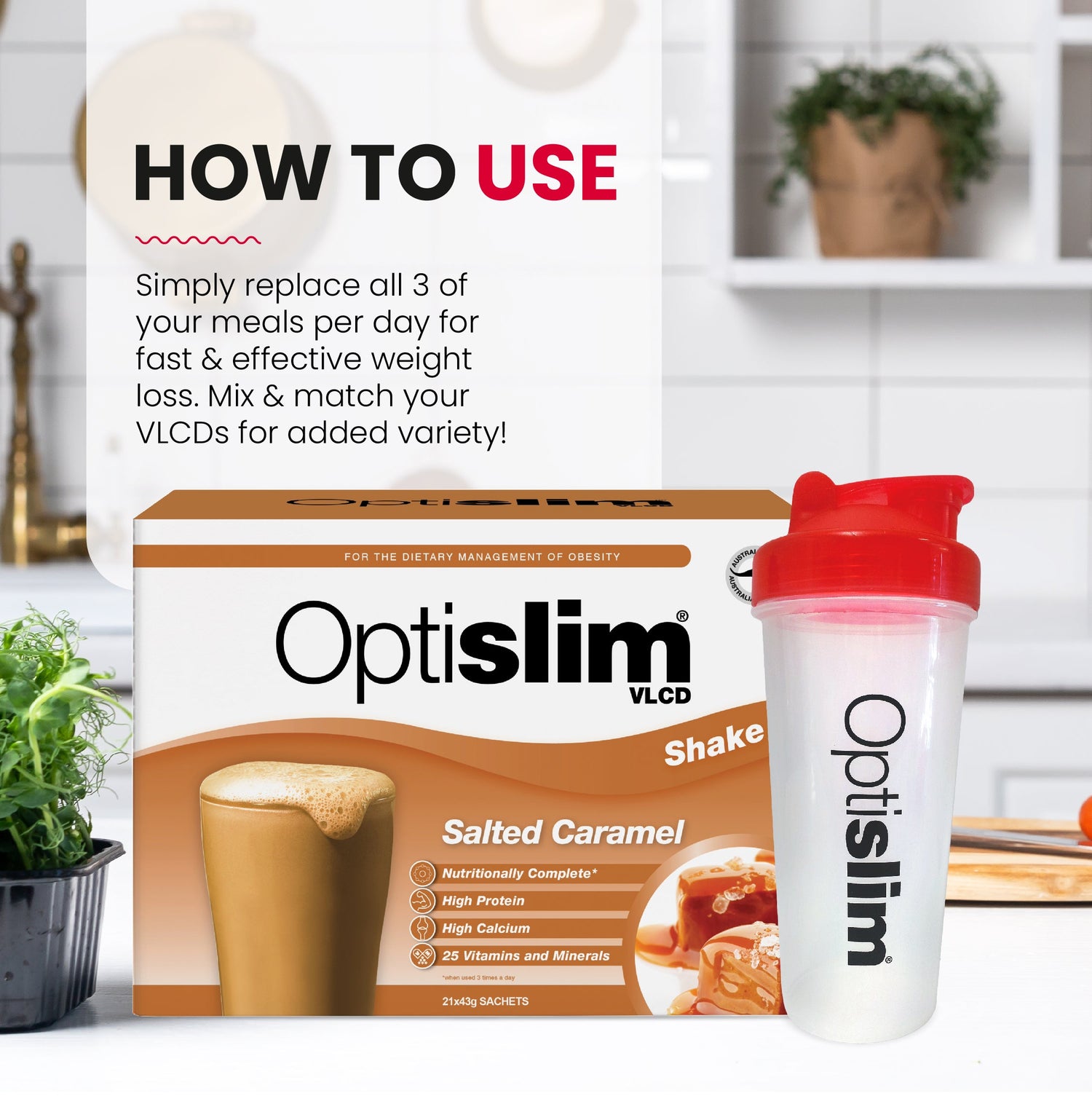 VLCD Meal Replacement Shake Vanilla - Optislim