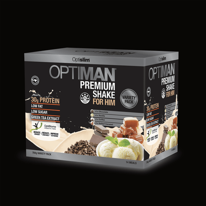 Optiman For Him Shake Variety Pack - 14 Meals - Optislim