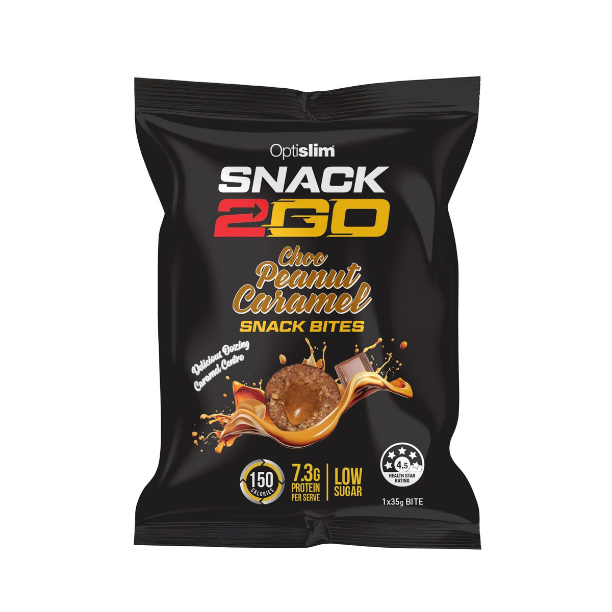 SNACK2GO Snack Bites Choc Peanut Caramel - 4 Snacks