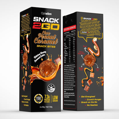 SNACK2GO Snack Bites Choc Peanut Caramel - 4 Snacks