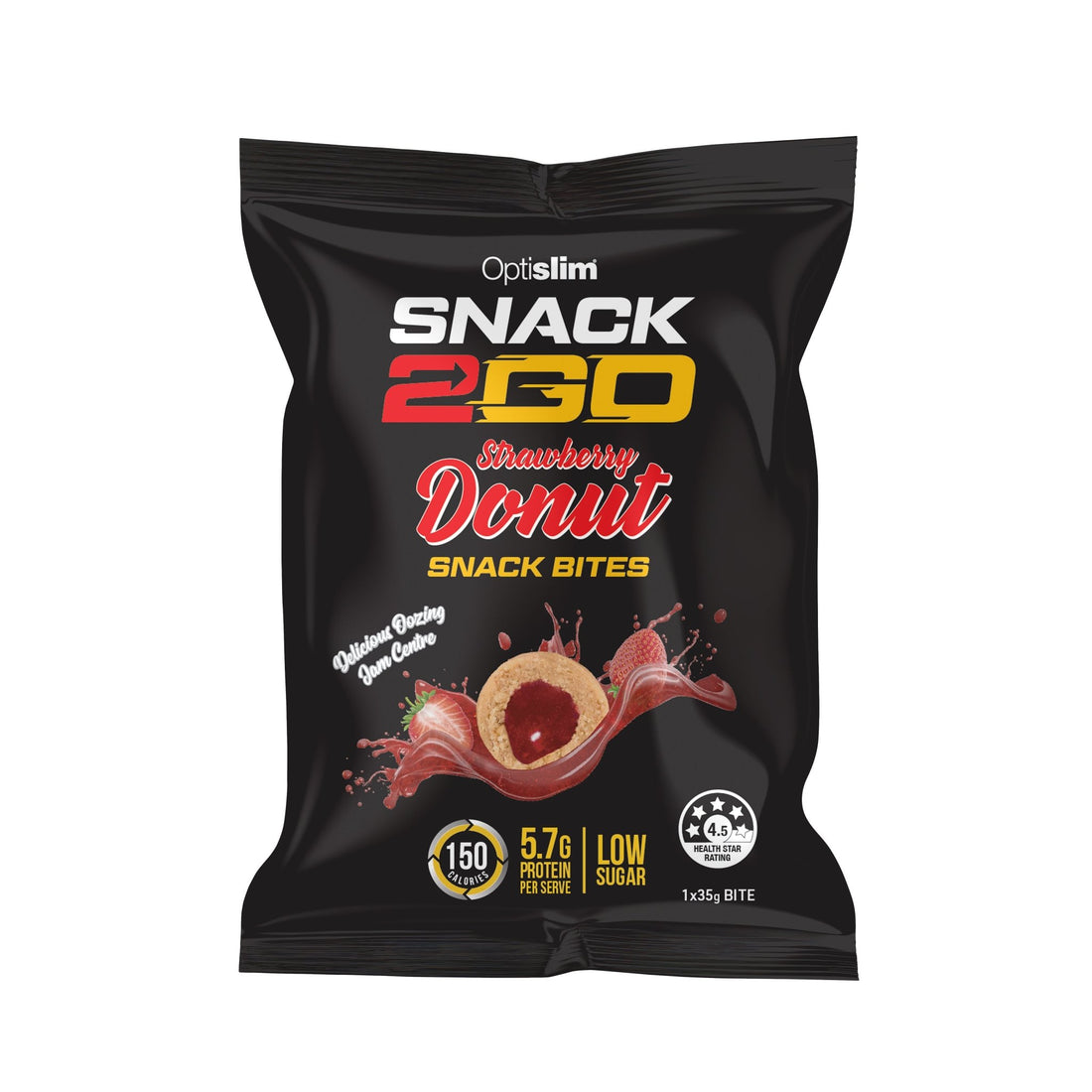 SNACK2GO Snack Bites Strawberry Donut - 4 Snacks