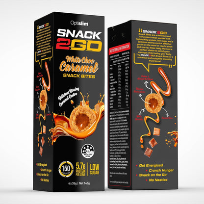 SNACK2GO Snack Bites White Choc Caramel - 4 Snacks