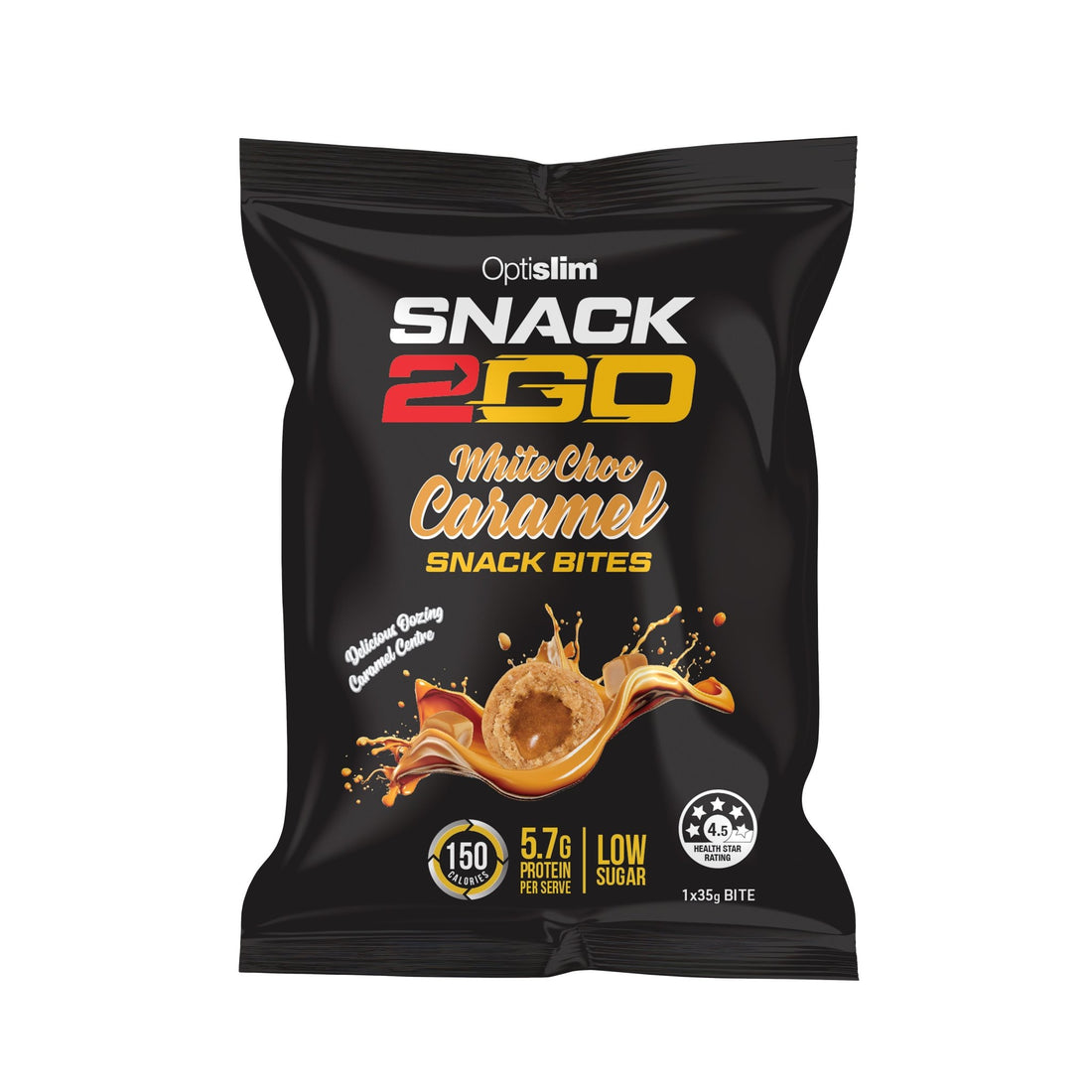 SNACK2GO Snack Bites White Choc Caramel - 4 Snacks