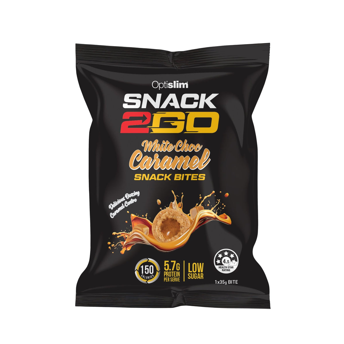 SNACK2GO Snack Bites White Choc Caramel - 4 Snacks