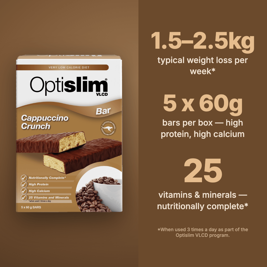 VLCD Bar Cappuccino Crunch - 5 Meals - Optislim