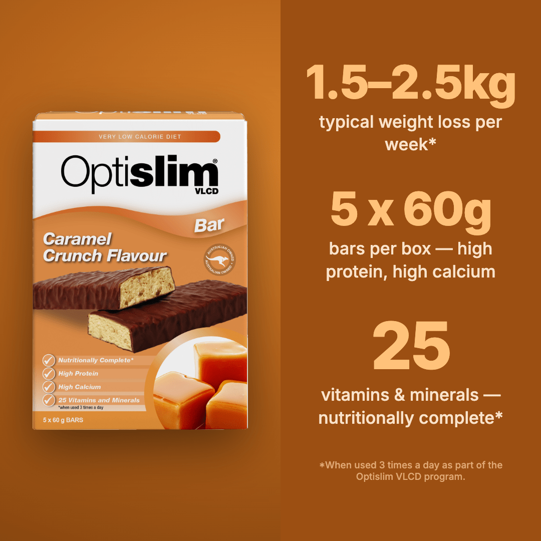 VLCD Bar Caramel Crunch - 5 Meals - Optislim
