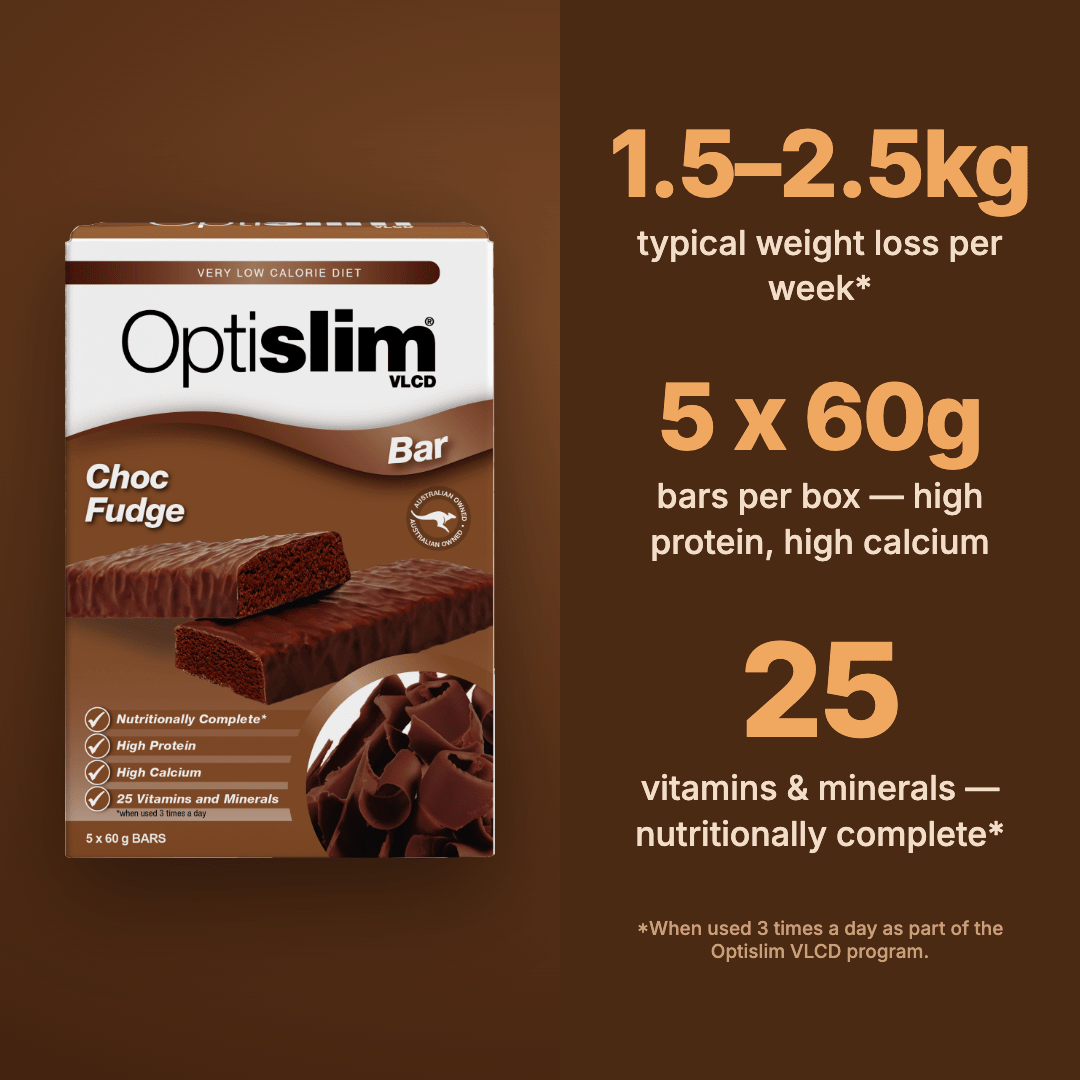 VLCD Bar Choc Fudge - 5 Meals - Optislim
