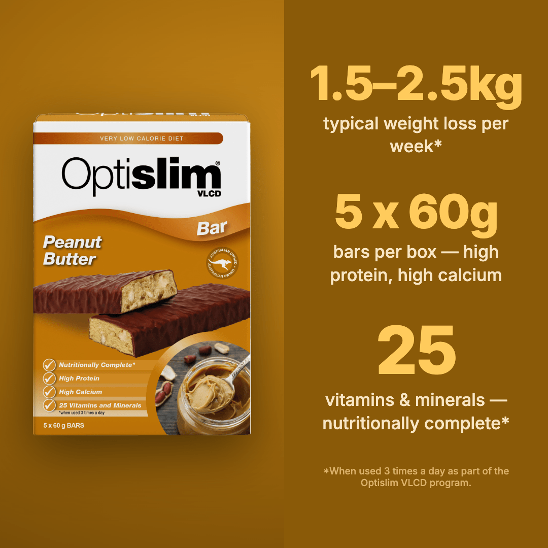 VLCD Bar Peanut Butter - 5 Meals - Optislim