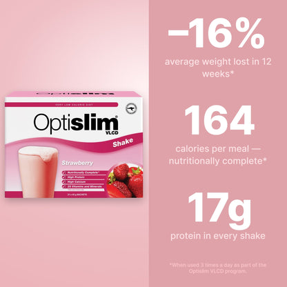 VLCD Classic Shake Strawberry - 21 Meals - Optislim