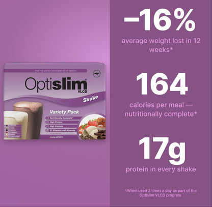 VLCD Classic Shake Variety Pack - 21 Meals - Optislim