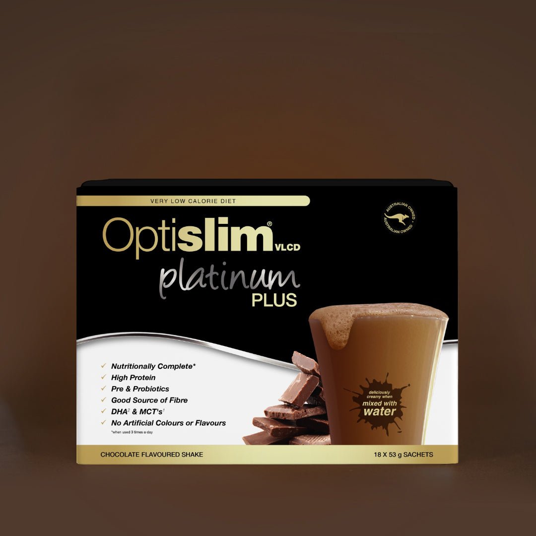 VLCD PLATINUM PLUS Shake Chocolate - 18 Meals - Optislim