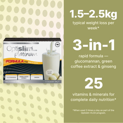 VLCD PLATINUM Shake Vanilla - 21 Meals - Optislim