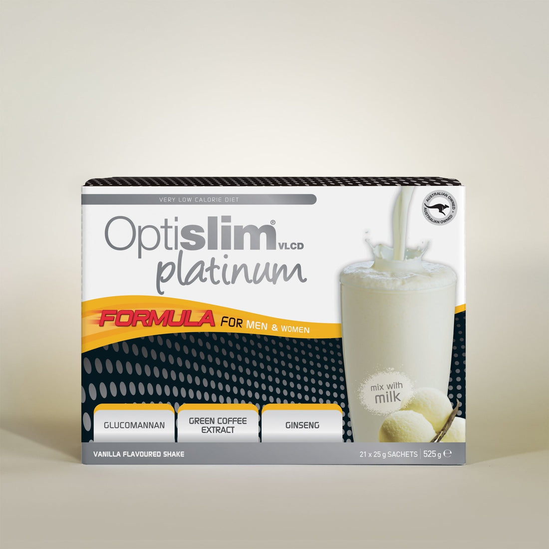 VLCD PLATINUM Shake Vanilla - 21 Meals - Optislim